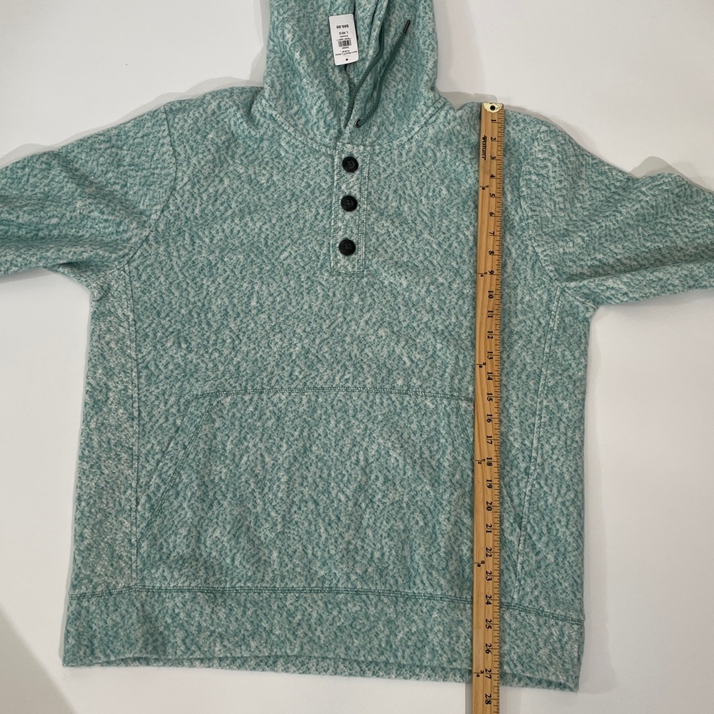 NWT L.L. Bean Fleece Henley Hoodie Size Large Super Soft And Cozy - Picture 6 of 9